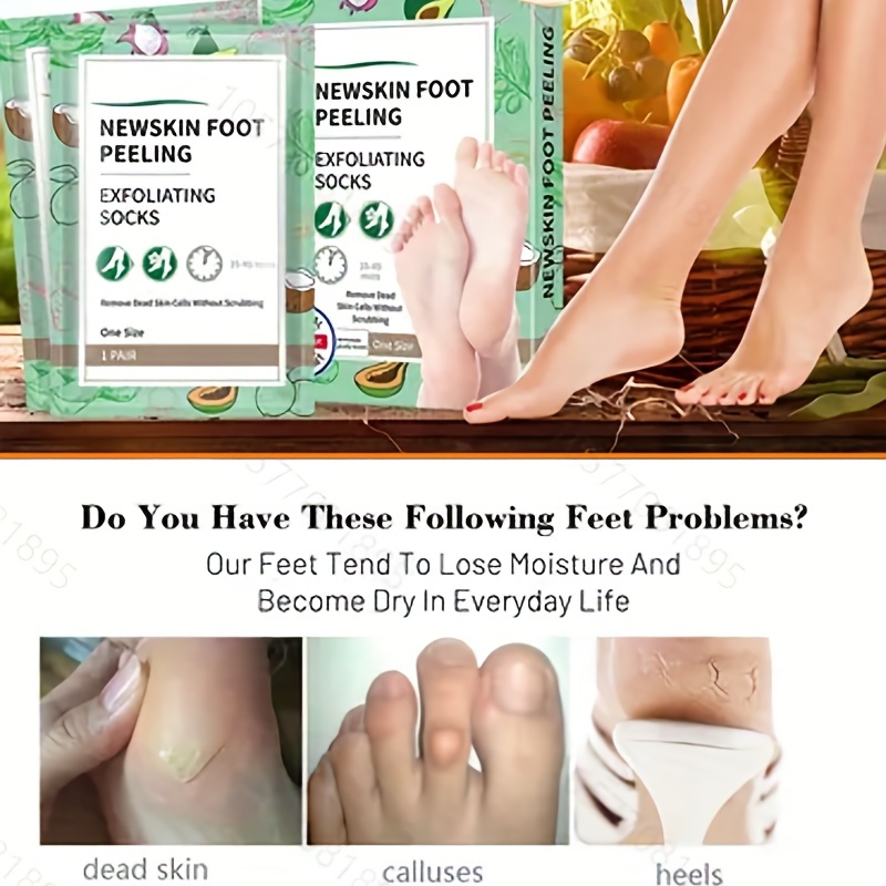 Foot Peel Mask,callus And Dead Skin Remover,nourish And Moisturize Dry  Rough Feet,soothe Cracked Feet And Heel - Temu