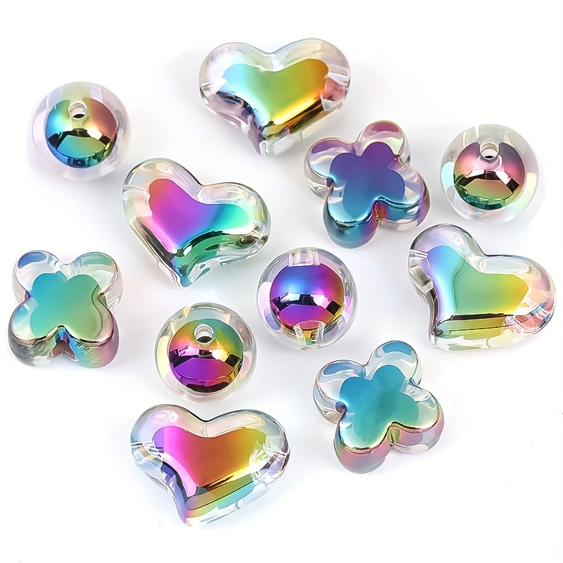 Cute Exquisite Ab Plated Round Patches, Acrylic Cartoon Balloon