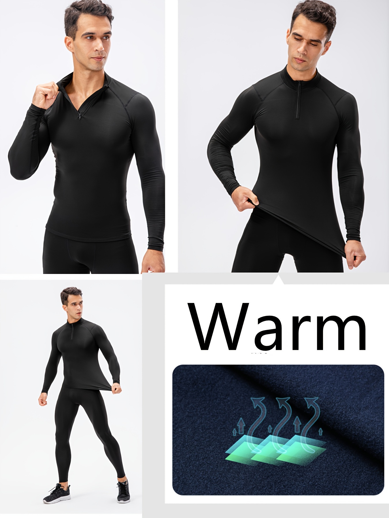 Men's High Stretch Thick Warm Quick-Dry Compression Sports