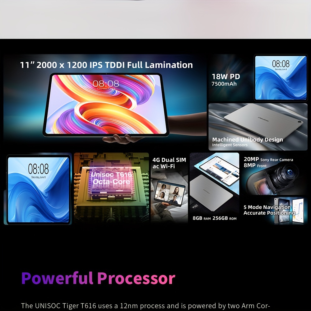 Teclast T50 Pro 11in 2K Tablet 8GB RAM 256GB ROM