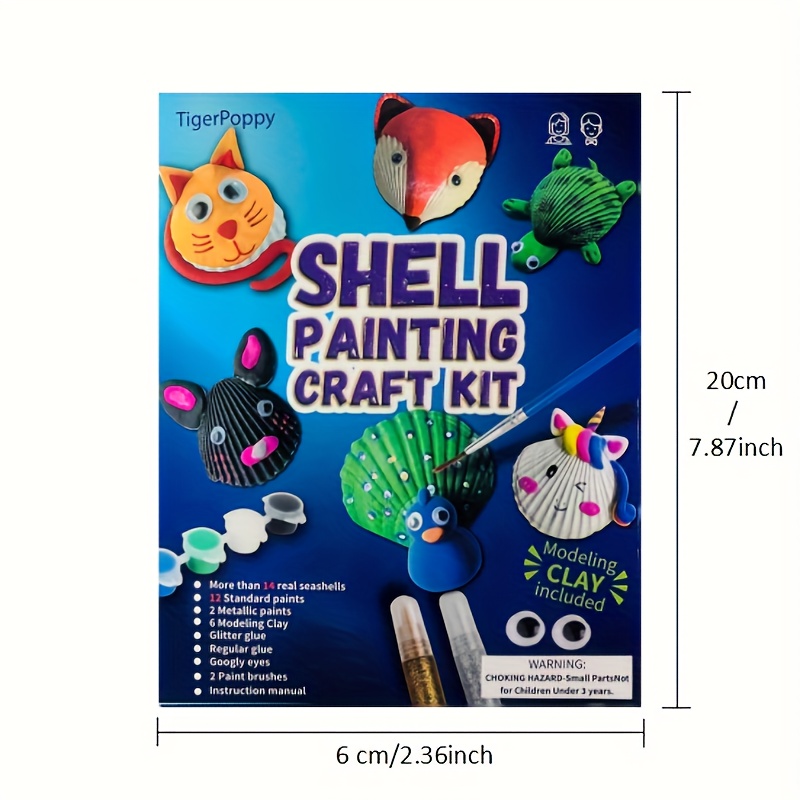 Paint Your Own Sea Shell Art Kit Art Supplies Art Crafts Kit