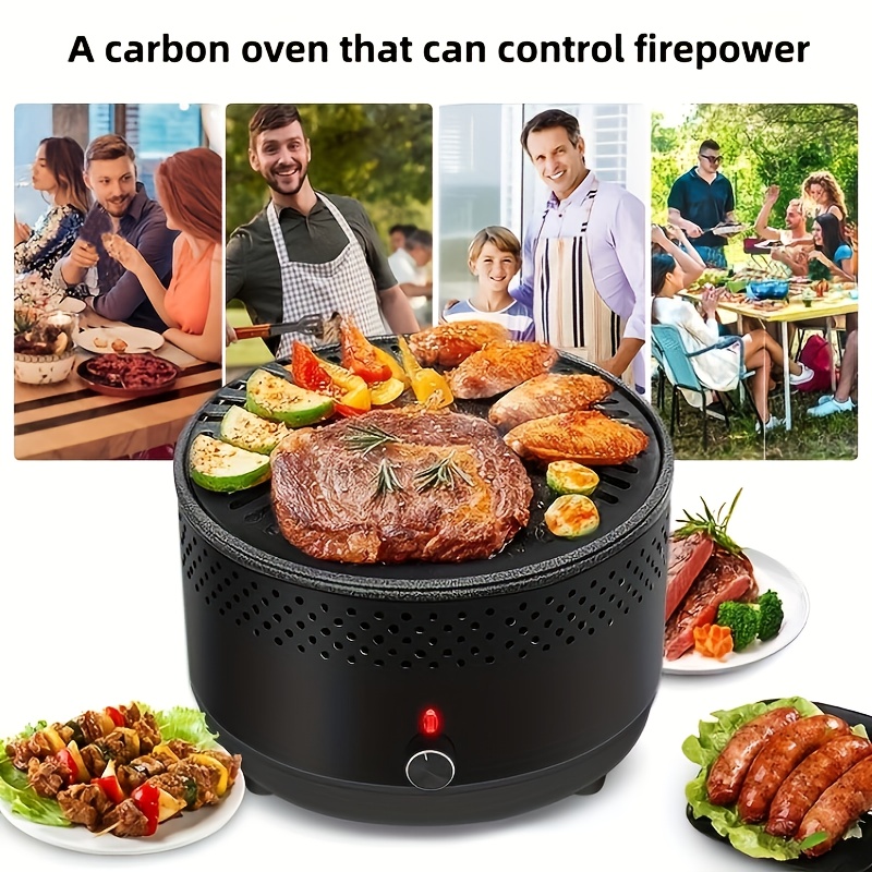 Green Lcd Touch Screen Barbecue Grill Household Smokeless Electric Grill  Indoor Non-stick Barbecue Machine Infrared Barbecue Pot Skewer Machine -  Temu Mexico