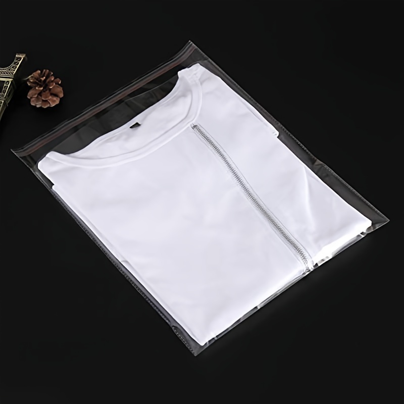 Bolsas de celofán autoadhesivas de 12 x 16 pulgadas, bolsas de celofán  grandes de embalaje para camisetas de plástico transparente para ropa,  cestas