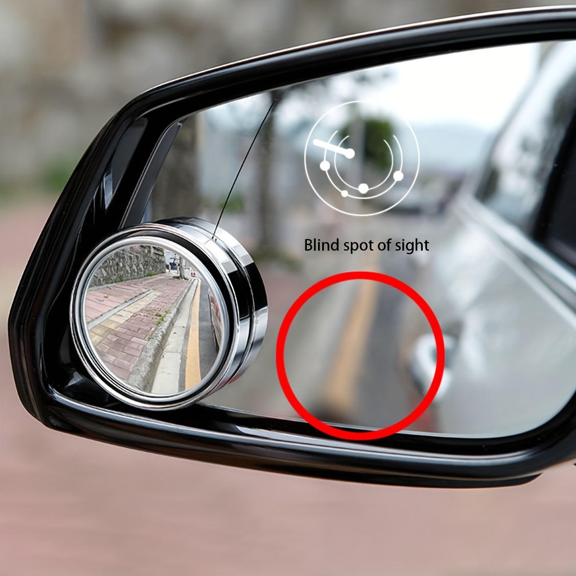 Car Rearview Mirror Small Round Mirror Glass 360 Degree Adjustable Ultra  Clear Reversing Mirror Reflective Mirror Blind Spot Mirror