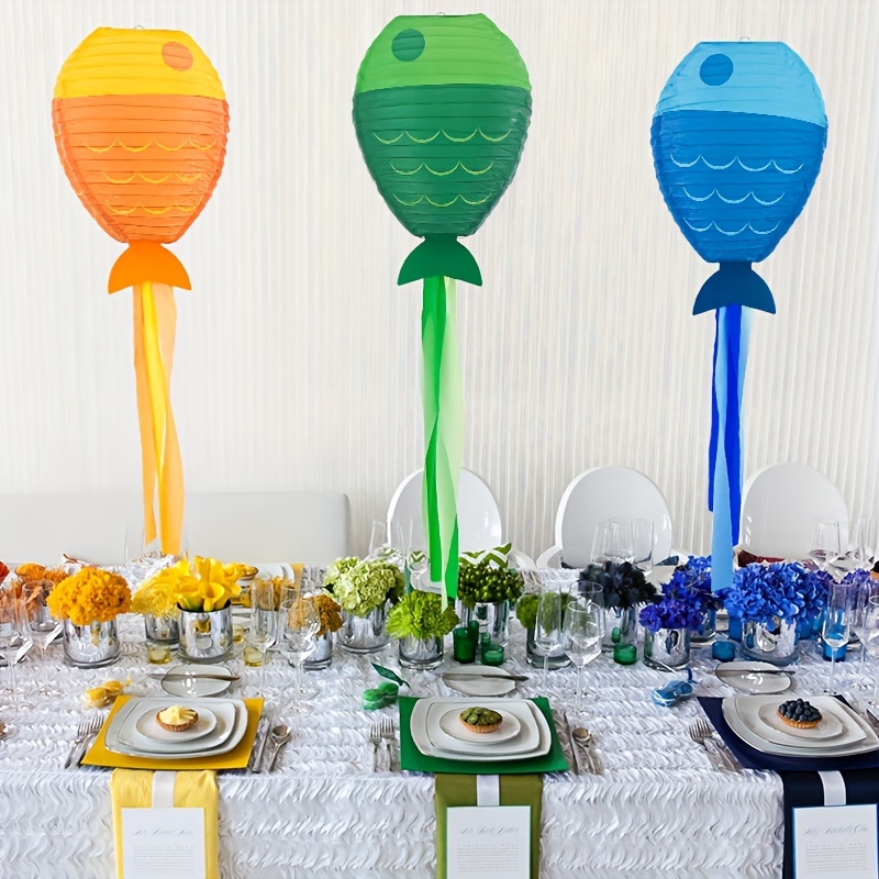 Fish Paper Lanterns Chinese Chandelier Fishing Party Ocean - Temu United  Arab Emirates