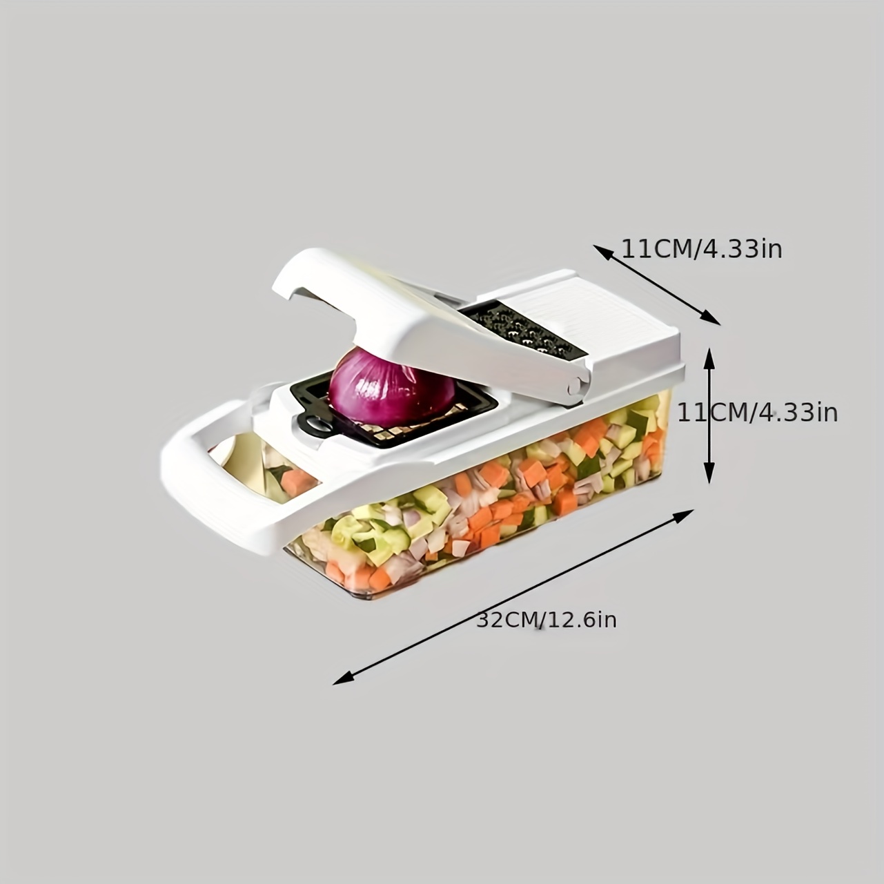 1pc Multi-functional Kitchen Vegetable Chopper Set (16pcs/set)