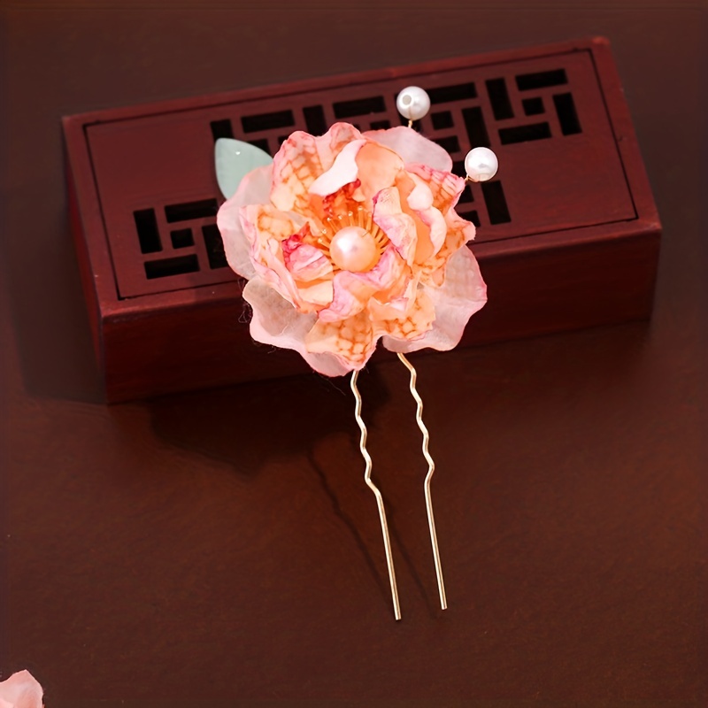 Chinese Style Flower Head Piece Hairpin Women's Accessories