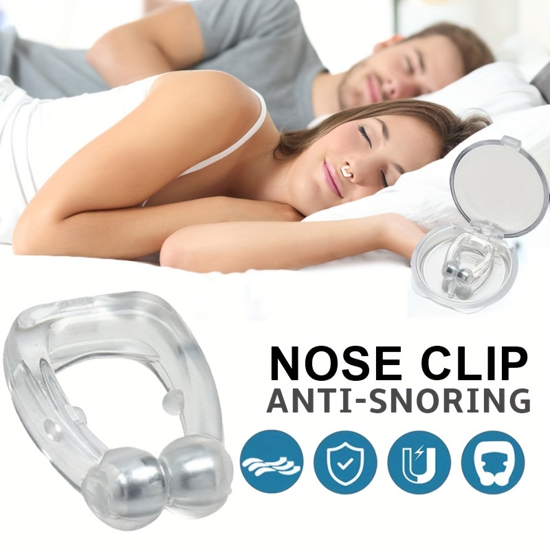 10pcs anti-ronflement silicone pince-nez arrêt magnétique ronflement  pinces-nez anti-ronflement apnée aide à dormir dispositif