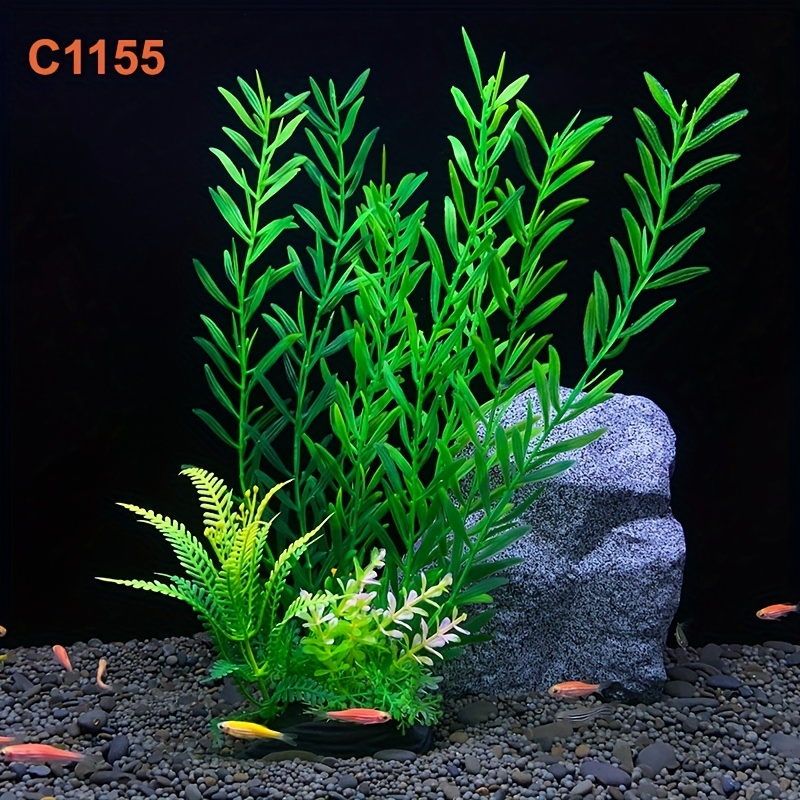 Simulated Plant Silicone Aquarium Fish Tank Decor Underwater