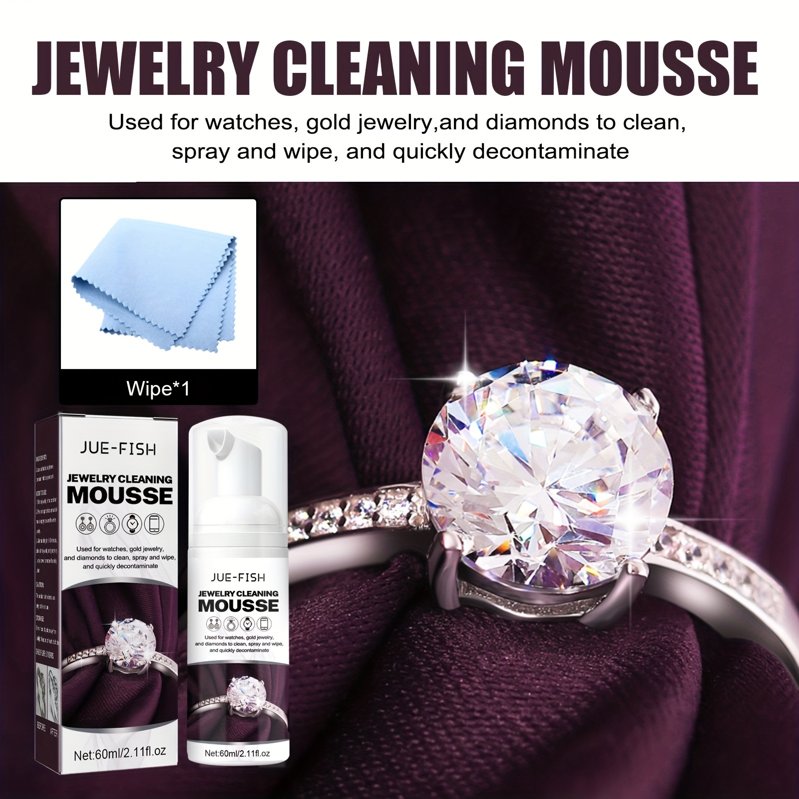 Jewelry Cleaner Including Brush And Gloves Watch Strap - Temu