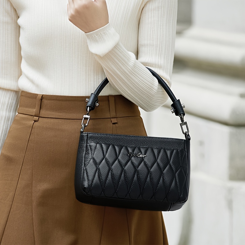 Alice Quilted Leather Shoulder Bag Temu