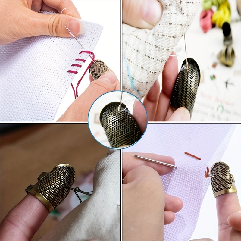 Sewing Thimble Finger Protector Fingertip Thimble Adjustable - Temu