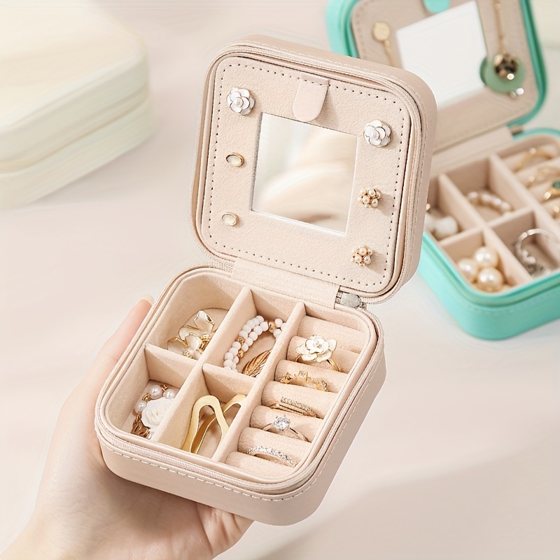 Casegrace Ring Box Small Jewelry Box Girls Jewelry Organizer Mini Travel  Case Ring Storage Box