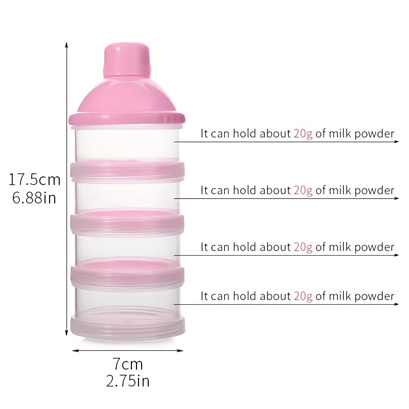 30g & 60g 4-Layer Portable Milk Powder Container, Spacious Formula Dispenser