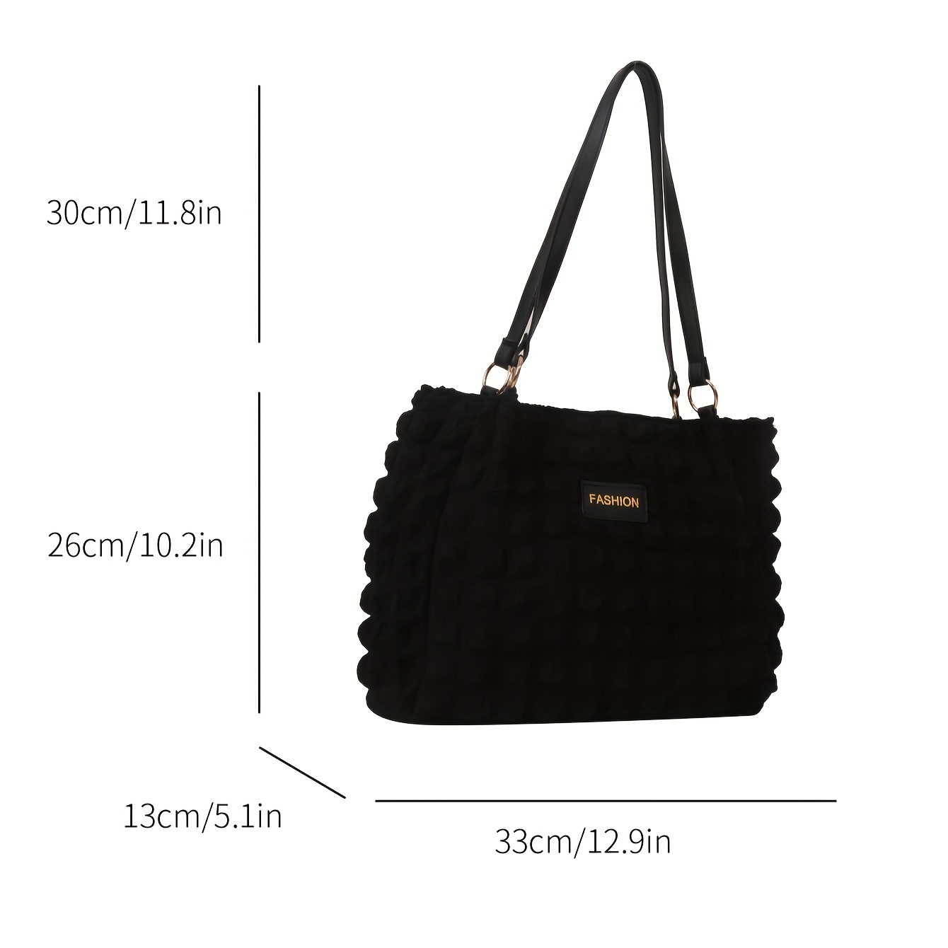 Luxury tote bag in pleated leather for women