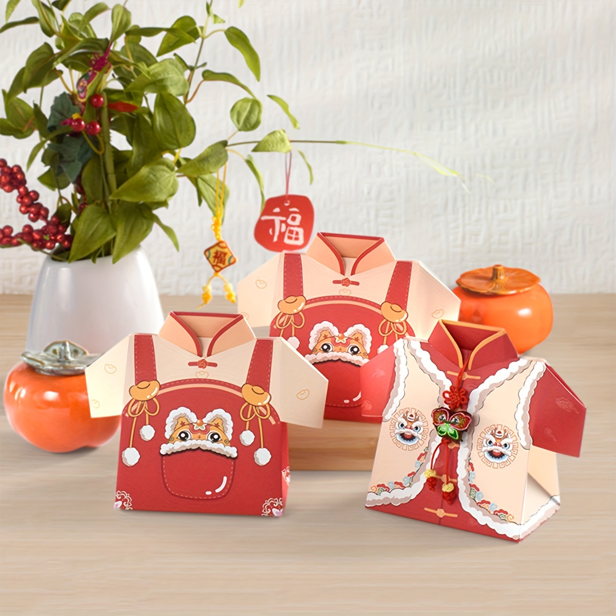 Big Red Gift Wrapping Paper Spring Festival And New Year Red - Temu