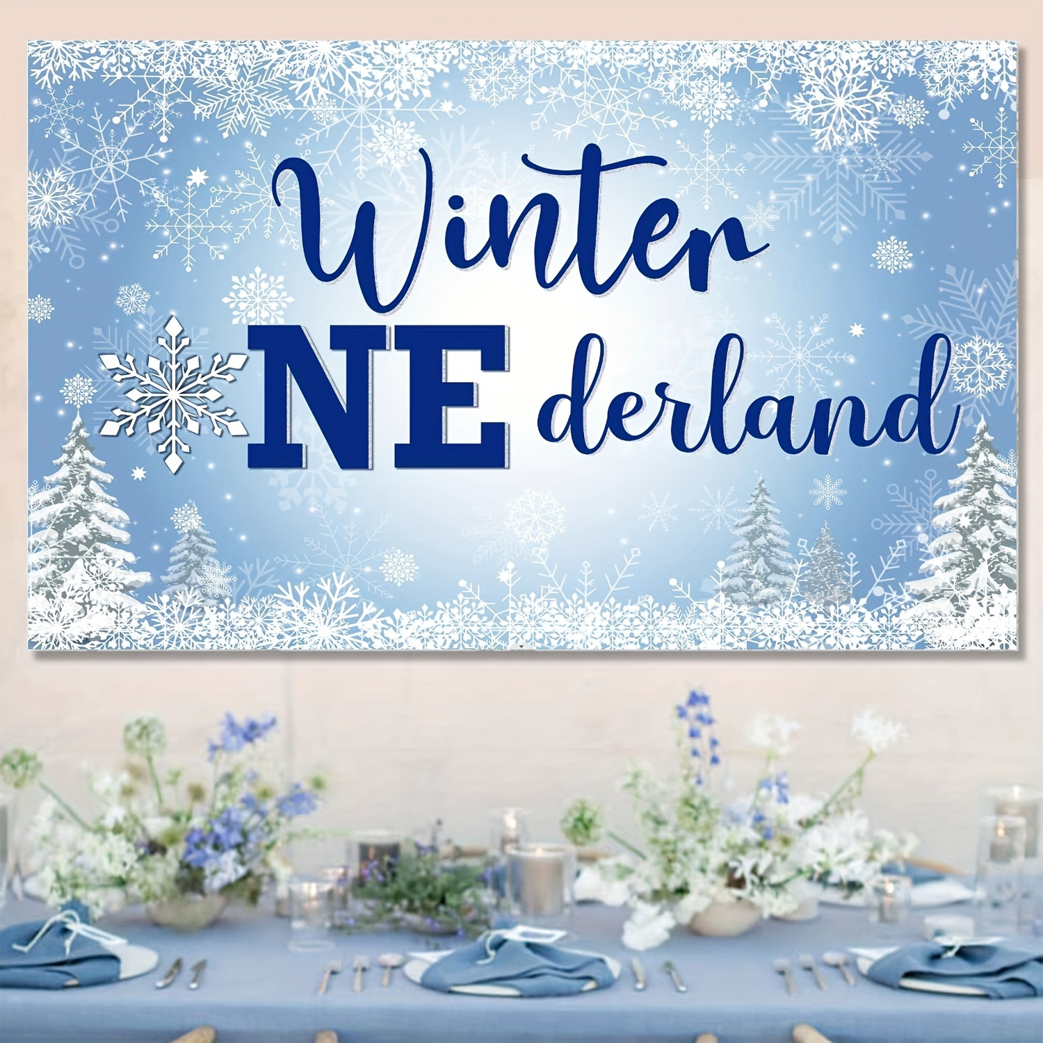 Winter Onederland Birthday Decorations, Winter Onederland 1st Birthday  Decorations for Girl, Winter Onederland First Birthday Decor, Snowflake  Photo