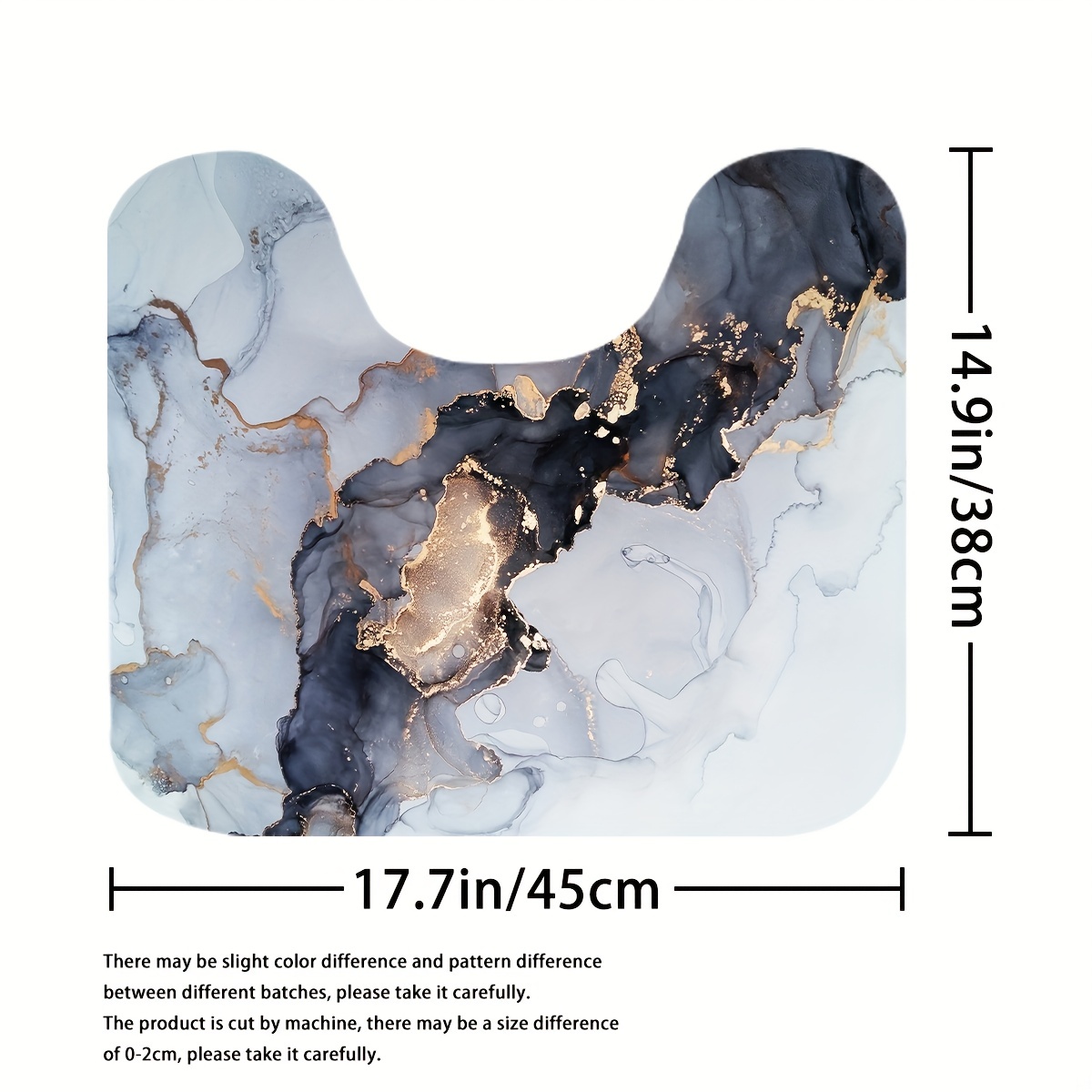 3pcs Marble Modern Bathroom Floor Mat Set