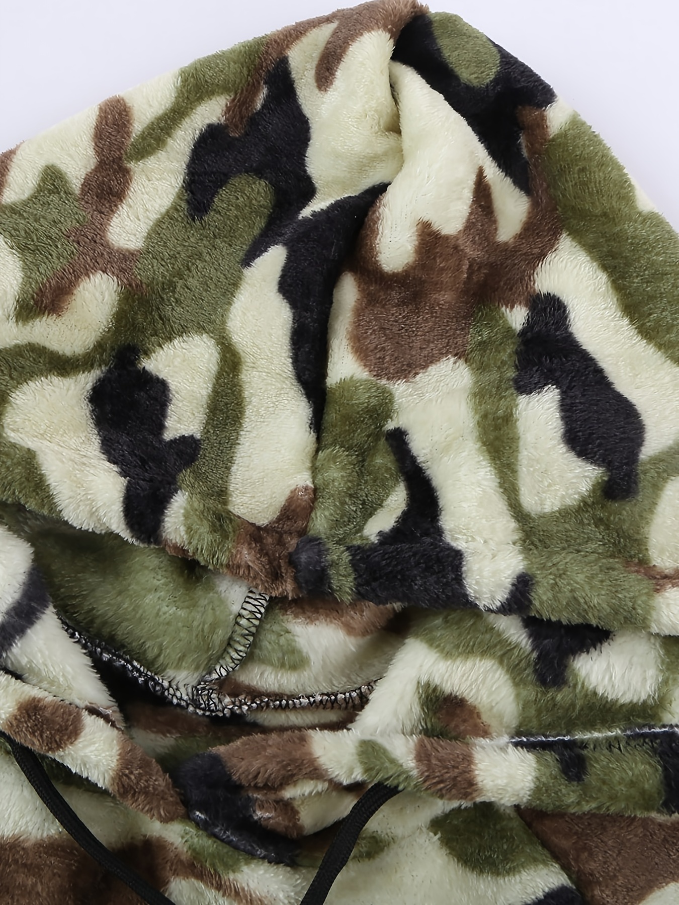 Fluffy best sale camo hoodie