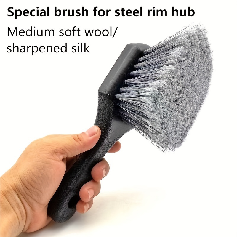 Wheel Cleaning Brushes For Rims Wheel Rim Brush Cleaning Brush Short Handle  Car Detailing Brush Car Rim Cleaning Brush Wheel