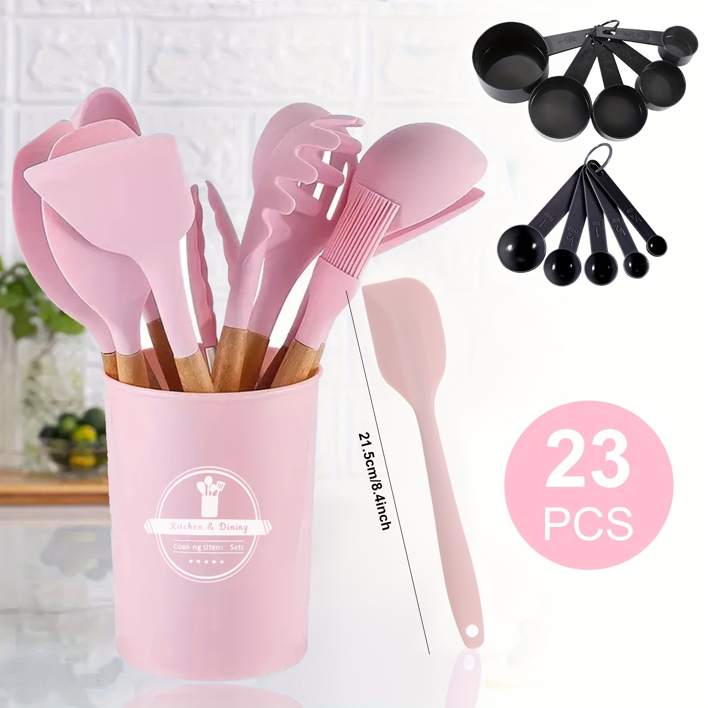 23Pcs Kitchen Utensils Set Nylon Stainless Steel Heat Resistant