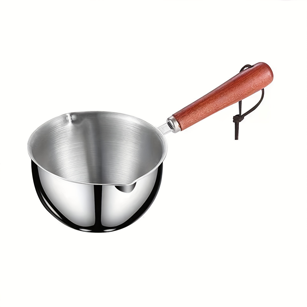 1pc Stainless Steel Saucepan, Hot Oil Pan, Melting Pan, Flat