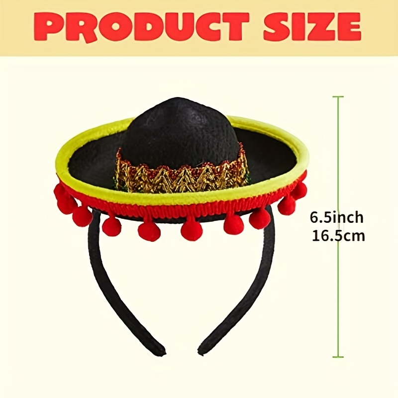 Wide Mexican Sombrero Hat Adults With Serape Trim Authentic - Temu