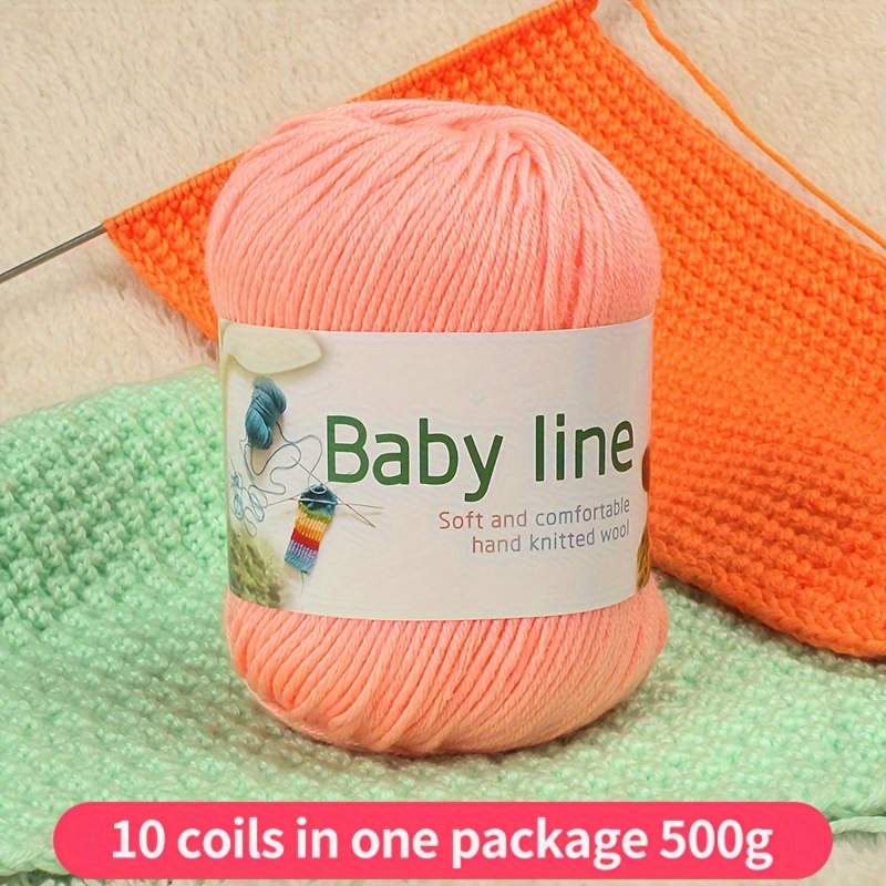 500g(10pcs) Soft Baby Yarn for Knitting Smooth Natural Hand-knitted Wool  Yarn for Weave Scarf Sweater Thread Gift Needle - AliExpress
