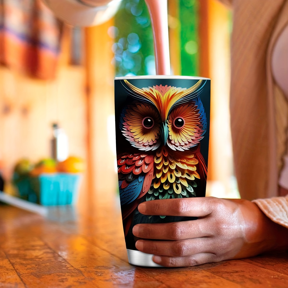 Cute Owl Engraved Stainless Steel Tumbler, Owl Travel Mug, Insulated Travel  Tumbler Cup, Cute Owl Gifts, Gifts for Owl Lovers, Owl Mug 