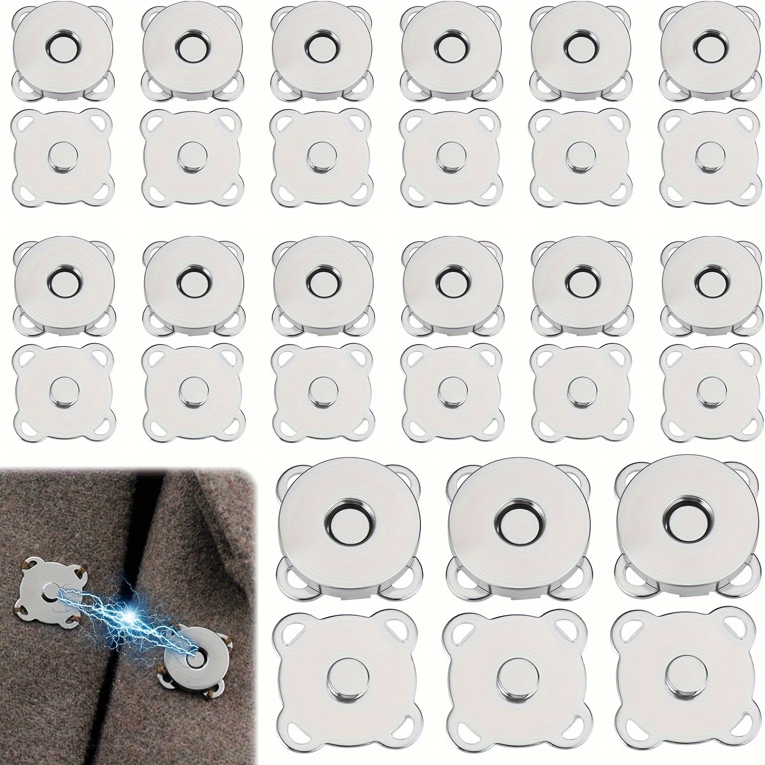 10pcs Magnetic Snap Fasteners Clasps Buttons Handbag Purse Wallet Craft Bags  Parts Garments DIY Accessories Magnetic Buckle Button Plum Magnetic Buckle  for Bag Clothes Handbag Scraping Magnetic Bag Button with Small Needle
