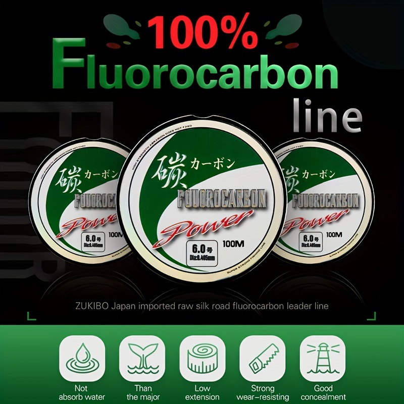 Japanese Imported 100% Fluorocarbon Fishing Line Strong - Temu Canada
