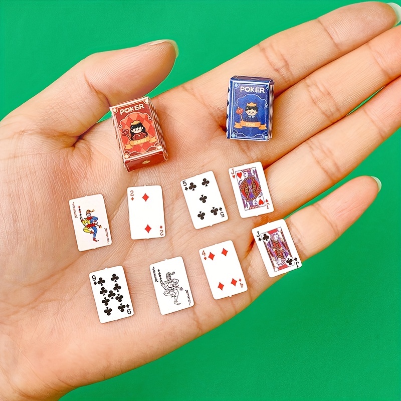 Playing Poker Cards Portable Mini Small Poker Interesting Playing