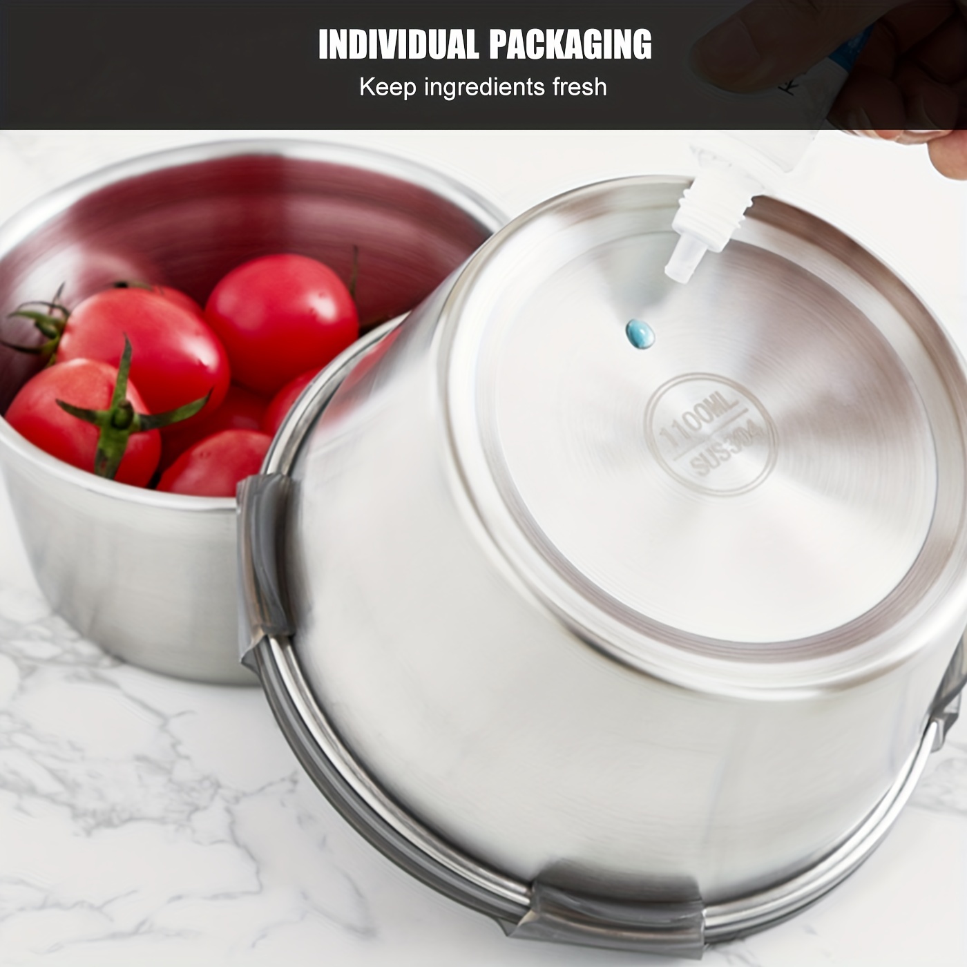 keep warm food container 4pcs stainless