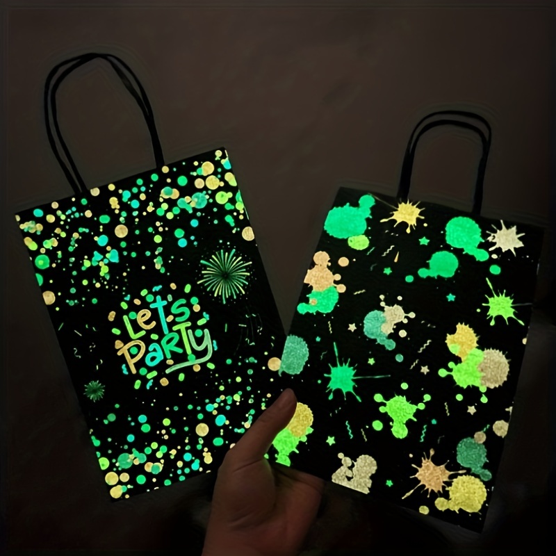Glow in the Dark Gift Bags, Creative Unique Party Favor Bags Treat Bags for  Birthday Party Supplies(12pcs)