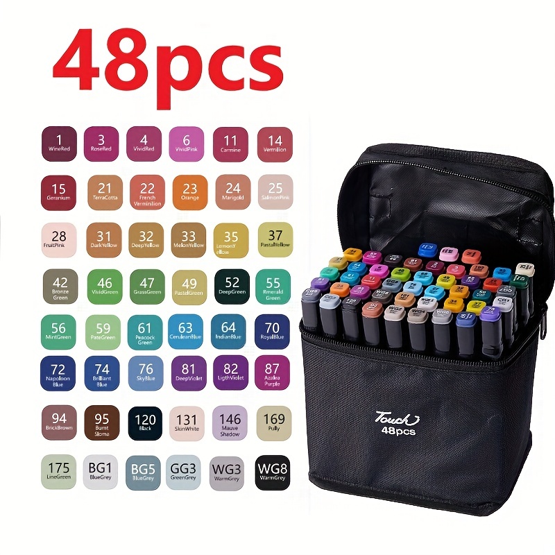 Achetez en gros Grande Capacité 80 Couleur Dessin Marqueur Stylo Sac Boîte  De Rangement Crayon Pochette à Fermeture éclair Sac à Main Chine et Sac à  Marqueurs D'art à 11.2 USD