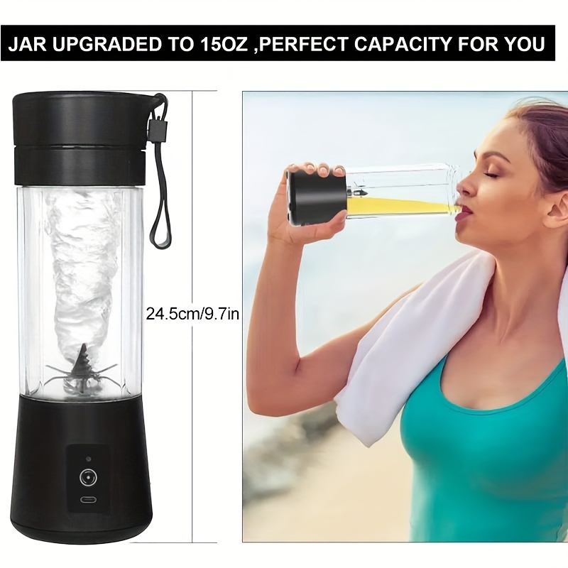 380ML Portable Personal Mini Juicer Cup USB Rechargeable Blender Smoothie  Mixer