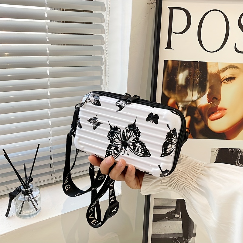 Buy Fashion Street Sling Box Bag For Women with detachable Shoulder Strap  and Convertible into Cosmetic Box Bag (butterfly print) at