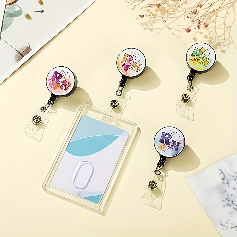 Cute Id Badge Holder With Lanyard And Retractable Badge Reel Clip For  Teacher Nurse Student
