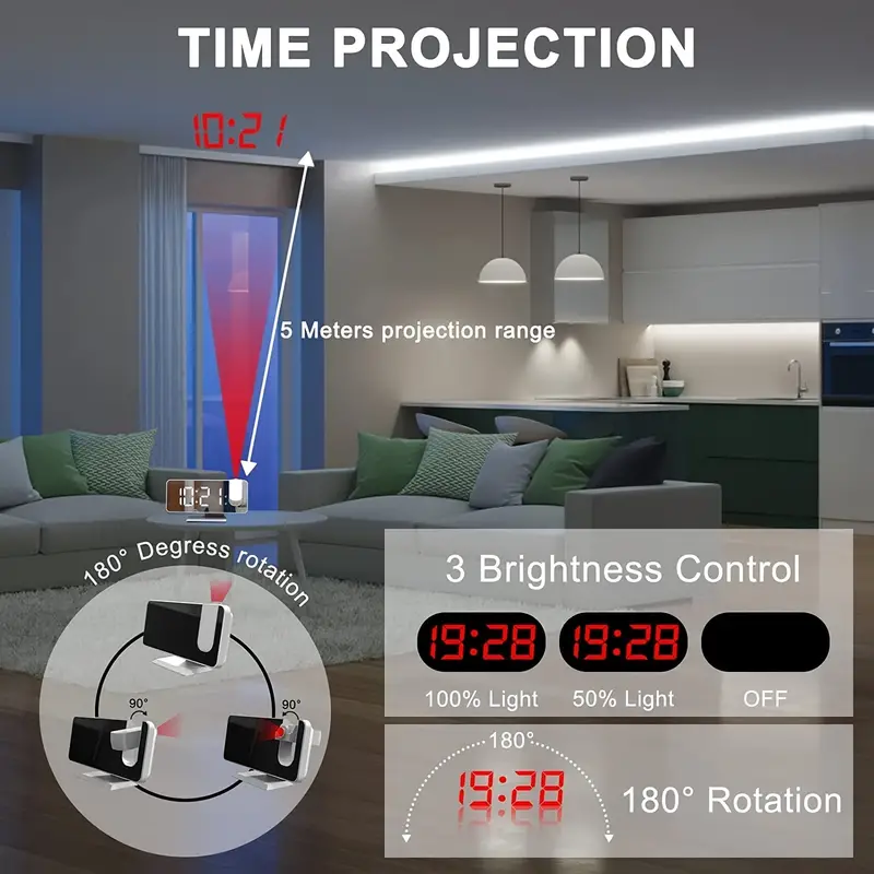 Fm Radio Led Digital Smart Alarm Clock