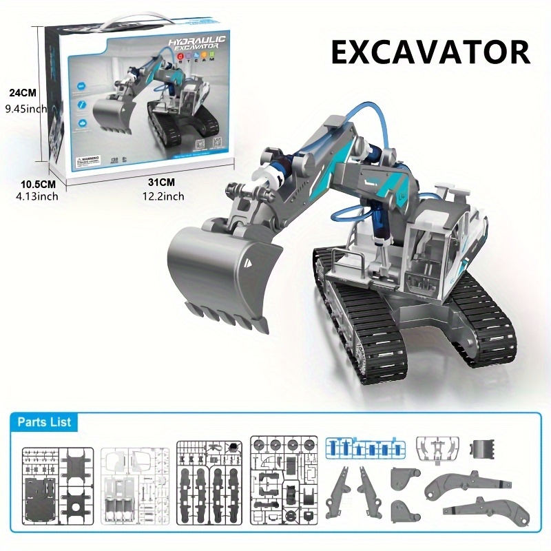 STEM 建設用油圧ショベルおもちゃ ブルドーザー 科学プロジェクトエンジニアリング車両 建設車両おもちゃ エンジニアリ - Temu Japan