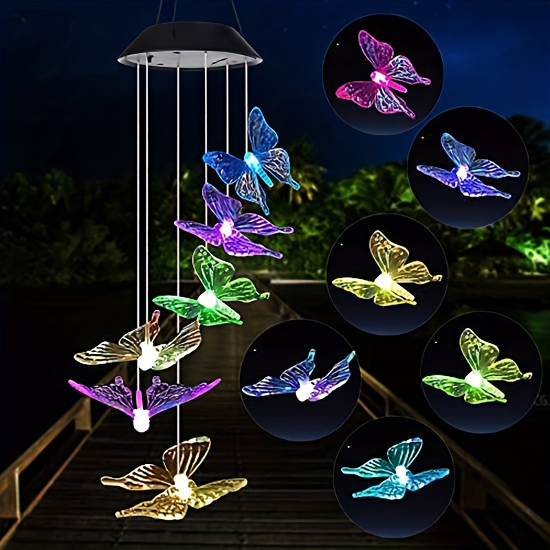 Solar Light Hummingbird Wind Chimes Outdoor Gifts - Temu Canada