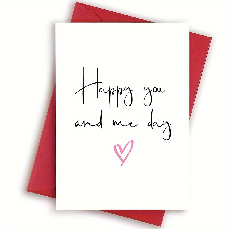 Romantic Anniversary Card For Couples - Blank Inside For Personal Message