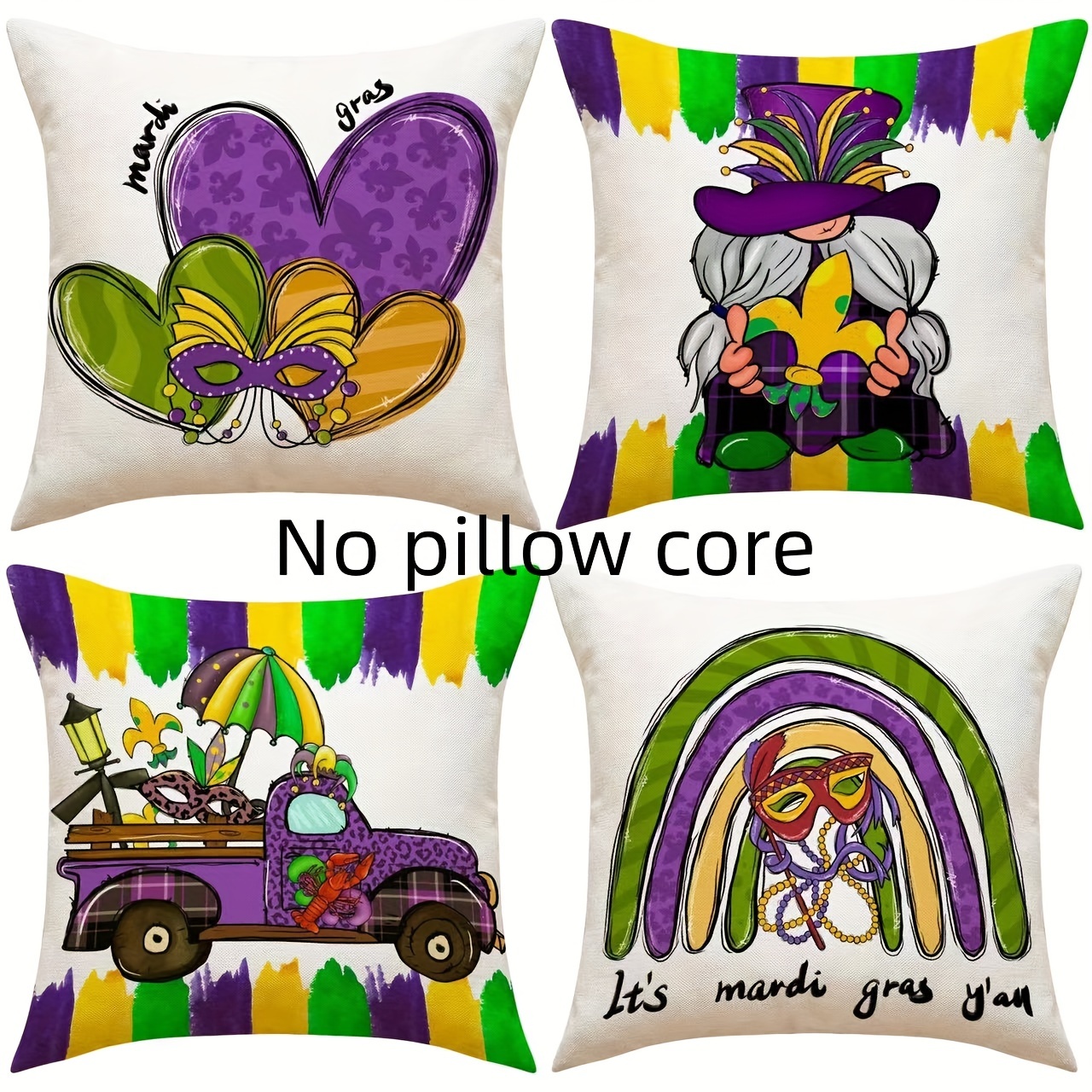 Mardi Gras Throw Pillow Covers For Home Decorations - Temu