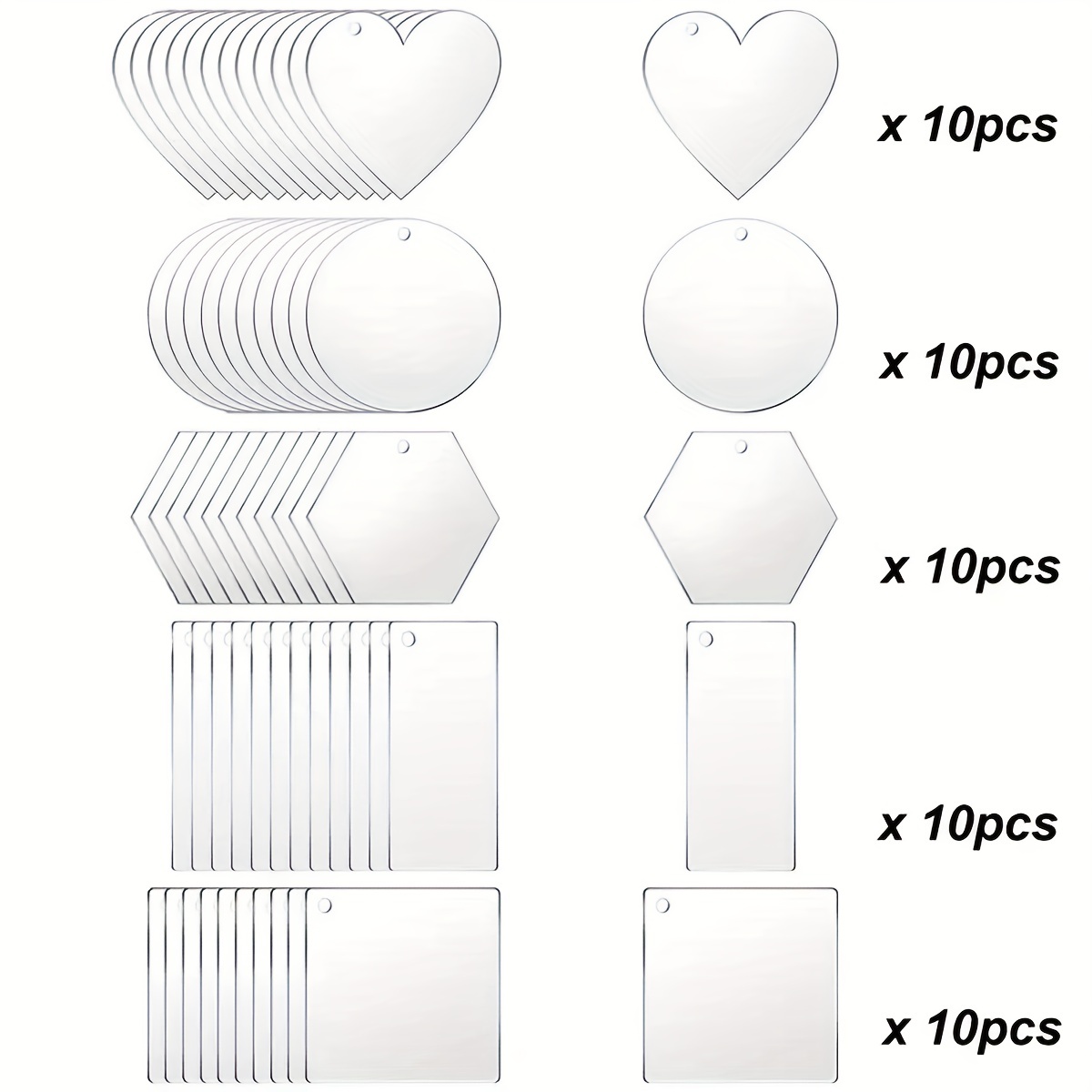 20pcs Plaques Acryliques Circulaires Transparentes 4 Pouces - Temu France