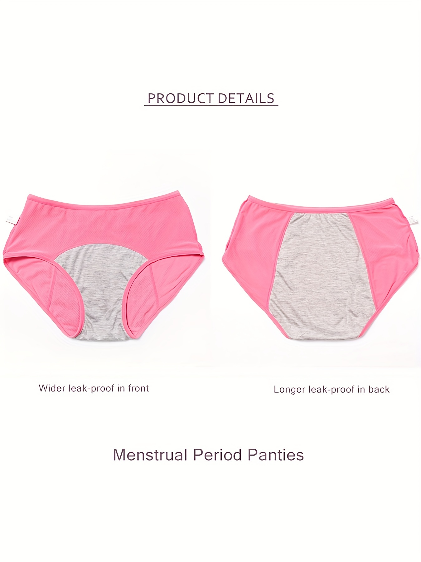 4pcs Women's Mesh Elastic Period Panties - Comfy & Breathable Leak