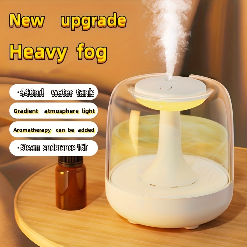 Wireless/USB Cute Double Nozzle Air Humidifier 500ml Home Air Humidifier  With Colorful Night Light, Aroma Essential Oil Diffuser