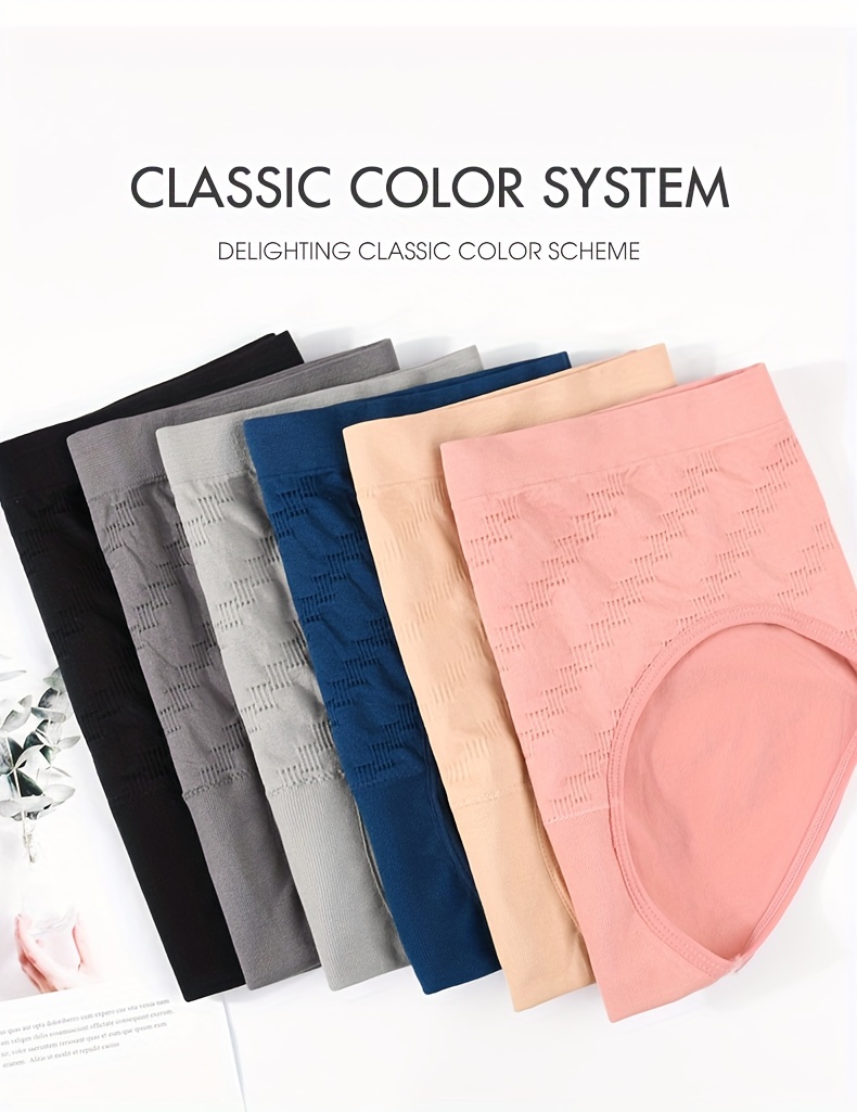 Simple Textured Briefs Comfy Breathable Stretchy Intimates - Temu