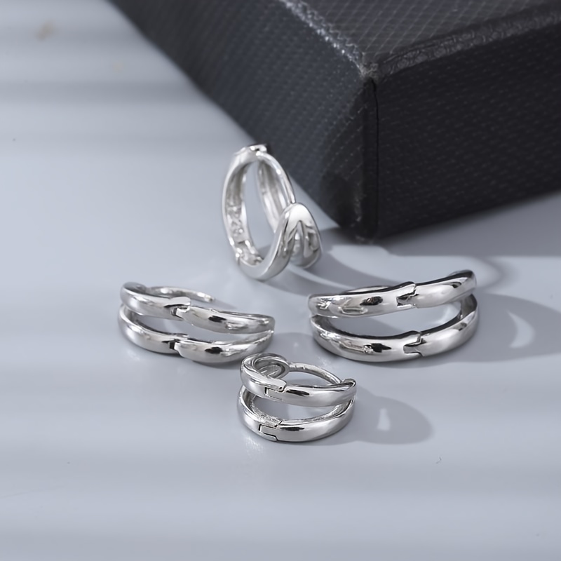 Arc Hoop Earrings for Men