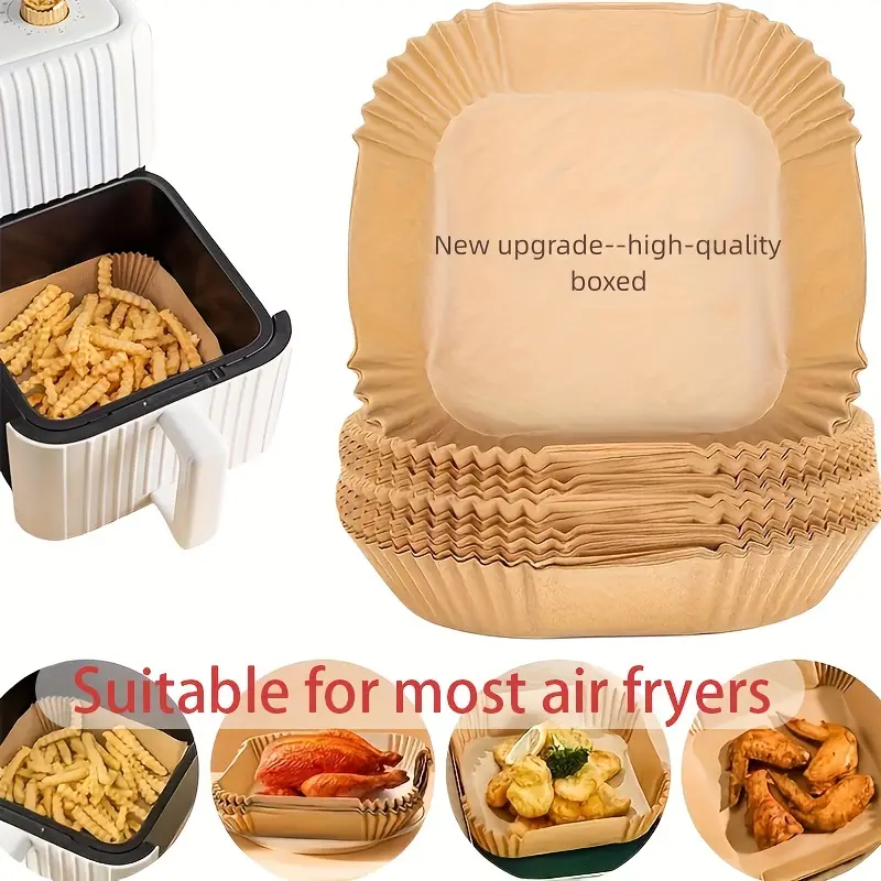 Disposable Air Fryer Liners Square Paper Air Fryer Liner - Temu