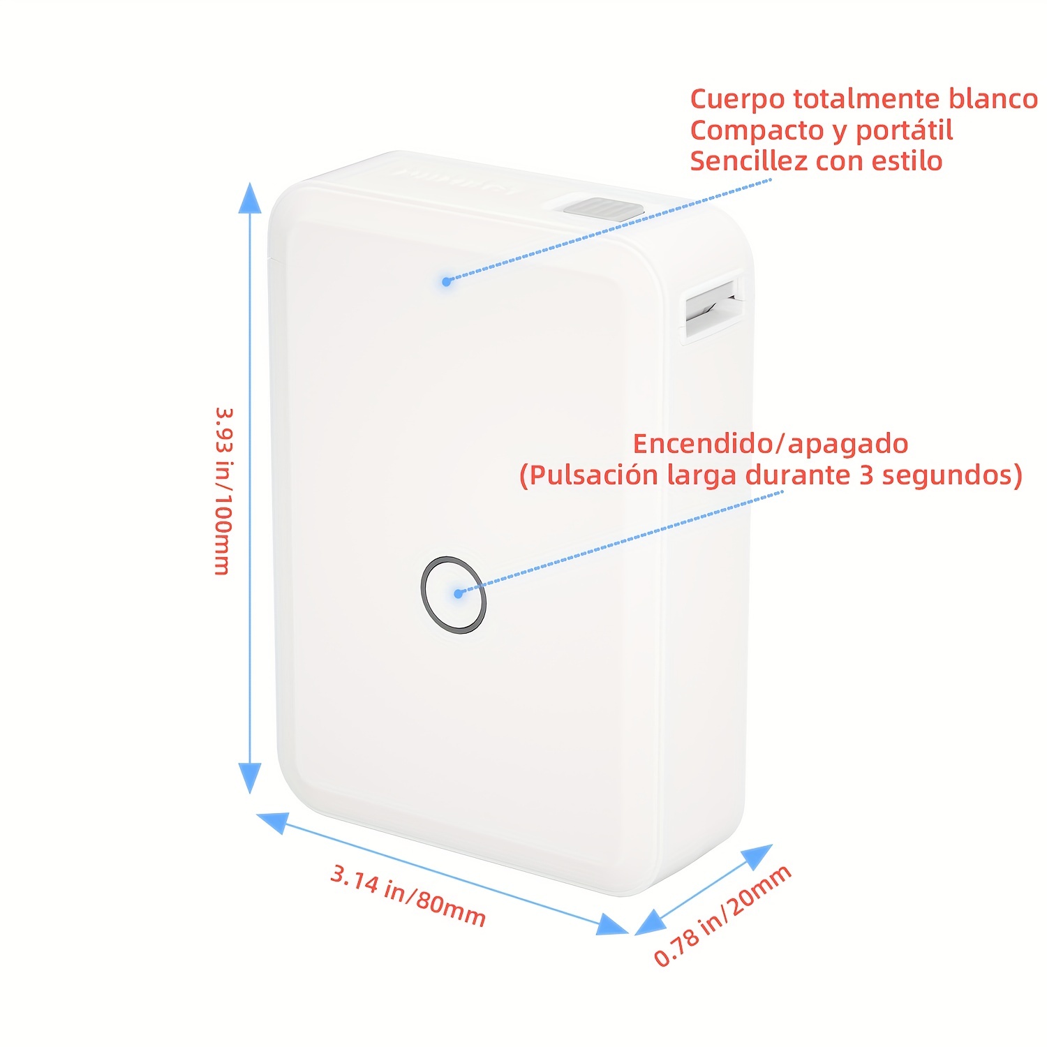 Impresora Termica 20mm a 100mm Etiquetas Autoadhesivas USB Bluetooth